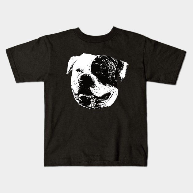 American Bulldog Kids T-Shirt by DoggyStyles